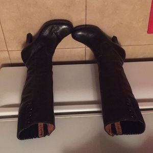 Black knee high boots